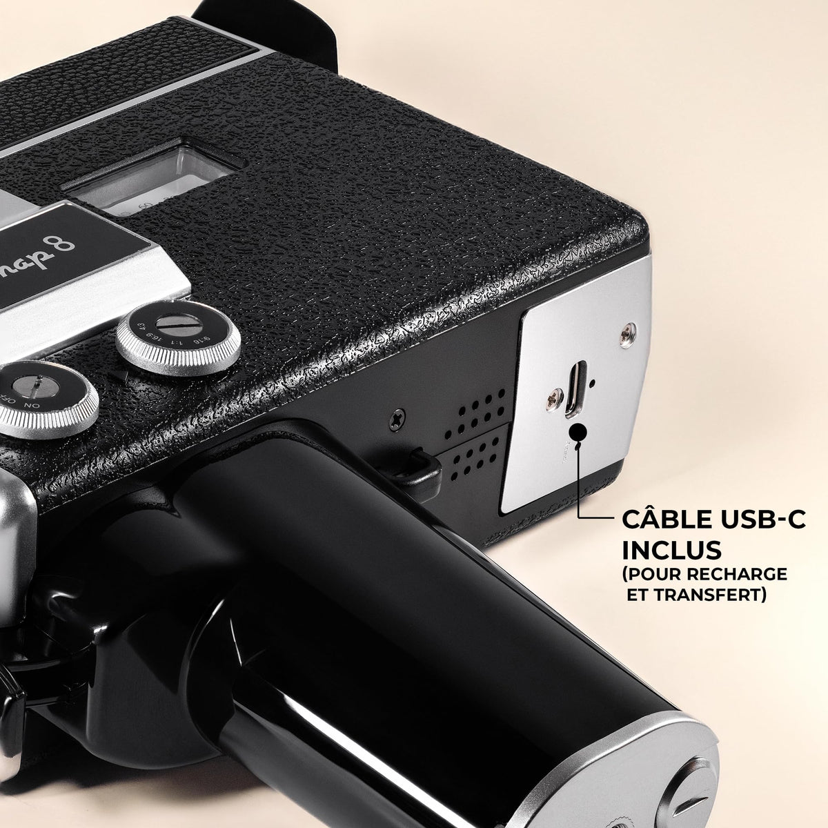 CS-8 digital camera 2.7K video recorder Youtube screenless 8x zoom 5 movie filters SD card USB C battery