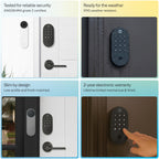 Smart Lock Deadbolt Compatible with Google Matter Keyless Entry App Control Smart Home Matte Black
