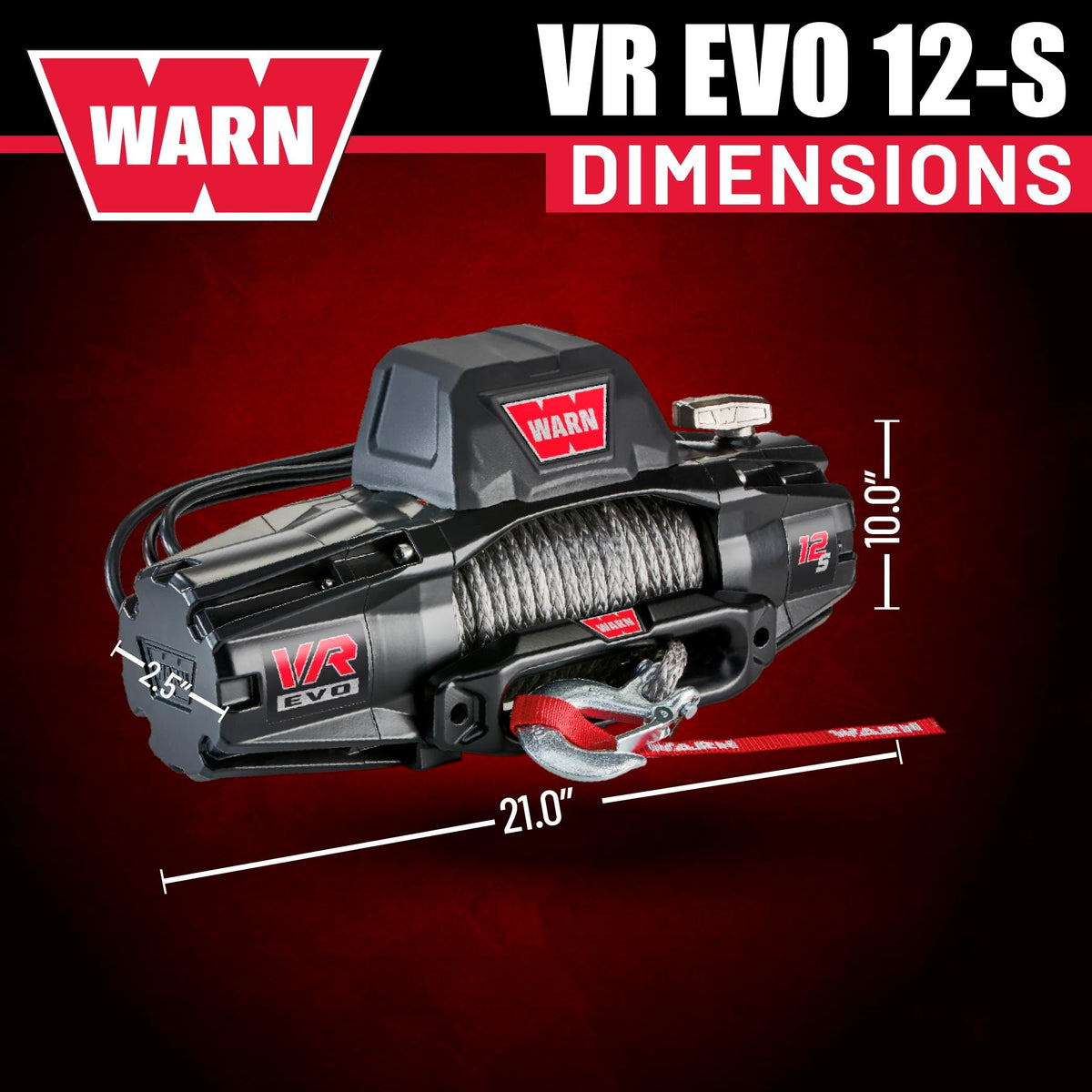 VR EVO 12-S Electric 12V Winch 12000 lb Pull Capacity Heavy Duty Truck Winch for Off Road 103255