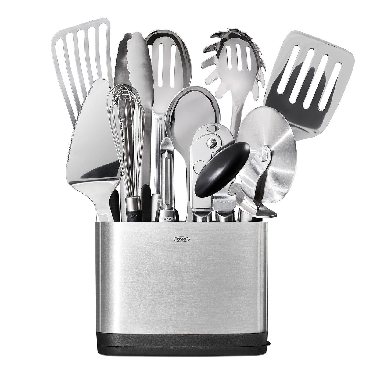 Steel 15 Piece Utensil Set Stainless Steel Kitchen Utensils Cooking Tools Home Serving Set