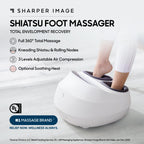 Shiatsu Foot Massager Heat Deep Kneading Compression 3 Modes Pain Relief Circulation Fits Mens Size 12