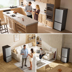 7.1 Cu.Ft Refrigerator with Bottom Freezer Compact Apartment Fridge for Kitchen Dorm Office Use