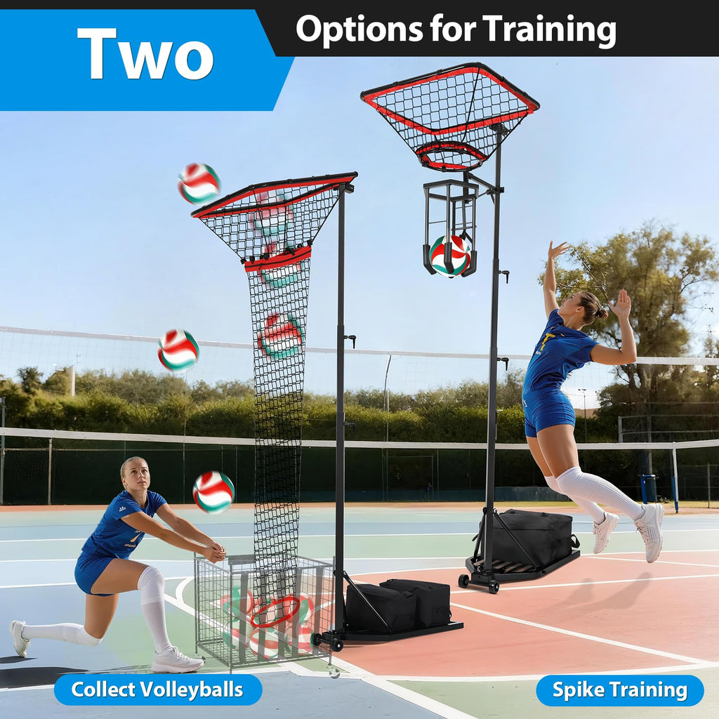 Volleyball Setter Spike Trainer Adjustable Height 93 to 126 Solo Practice Indoor Outdoor 88LBS Sandbag Base