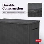 Java 230 Gal Outdoor Storage Box Waterproof Resin Deck Container for Patio Pool Accessories and Garden Tools