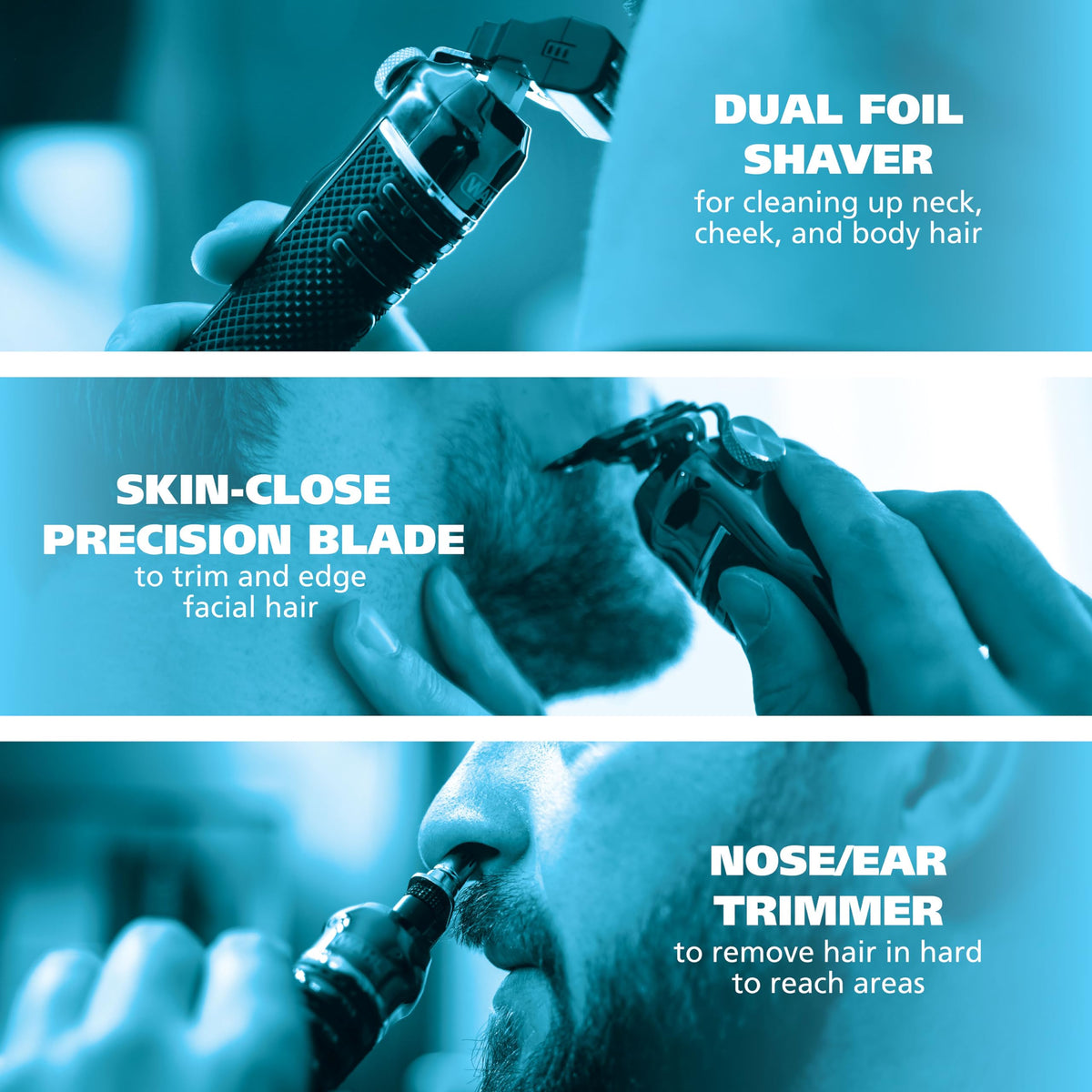 Pro Series High Visibility Cordless USB Skeleton Style Beard Trimmer for Men Rechargeable Grooming Tool