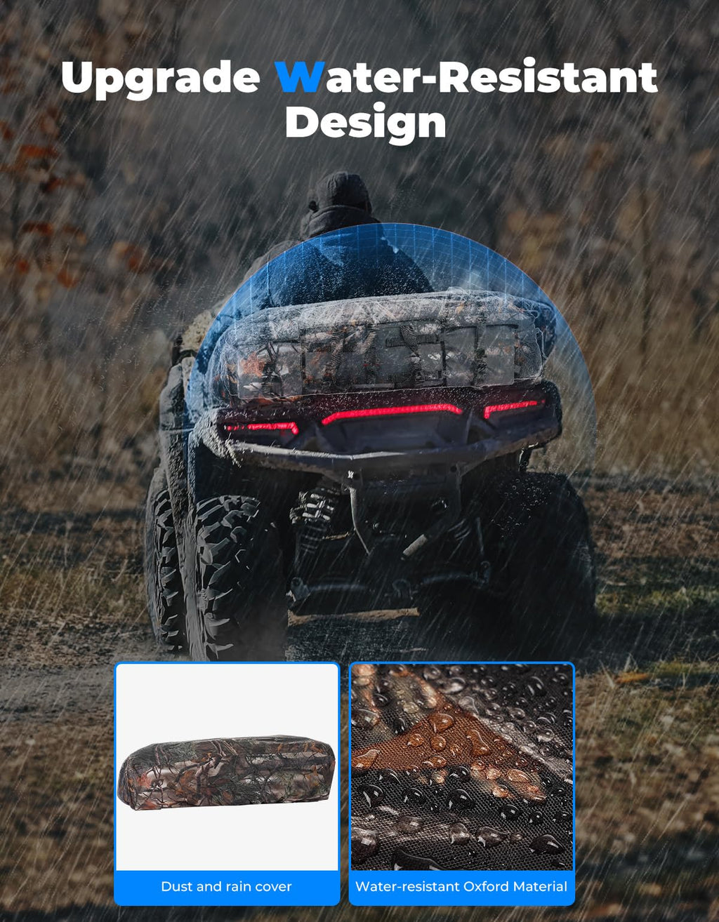 76L ATV Storage Bags with Cooler Bag Upgraded Four Wheel Rear Rack Cargo Seat Bag for Sportsman Fourtrax