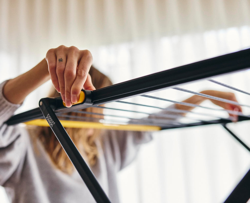 AirFrame 3 tier folding clothes drying rack space saving design for indoor outdoor laundry