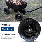 7 cu ft poly garden dump cart 1200 lbs no flat tires quick release 2 in 1 convertible handle heavy duty yard