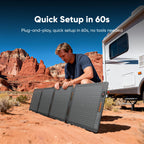 SolarSaga 100W Air solar panel bifacial 23% efficiency IP65 waterproof foldable charger for power stations RV