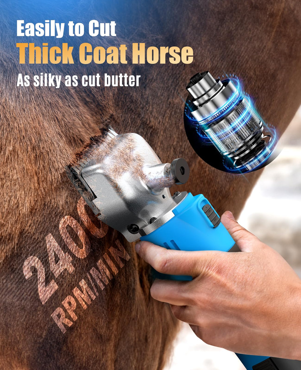Professional horse clippers 2601 heavy duty grooming tool for livestock and farm animal care
