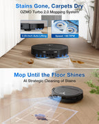 T50 PRO Omni Robot Vacuum and Mop 3.19in 15000Pa ZeroTangle 2.0 TruEdge AIVI 3D Auto Wash Dry Self Empty