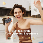 F20 HiFi MP3 Player Bluetooth 5.2 Lossless DSD FLAC High Resolution Audio Player 64GB MicroSD Card up to 512GB