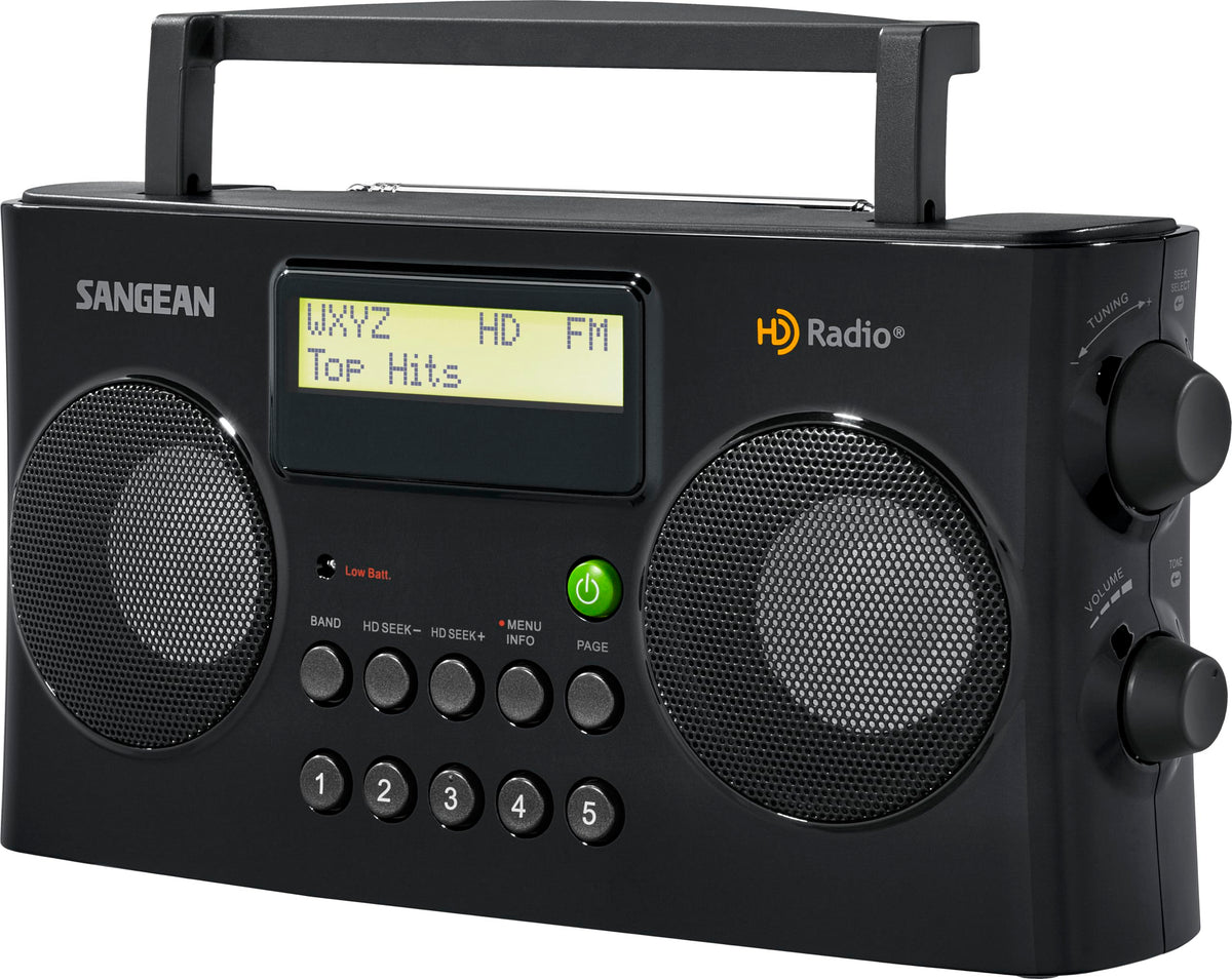 HDR-16 HD AM FM Portable Radio Black Compact Design for Home Travel and Outdoor Clear Listening