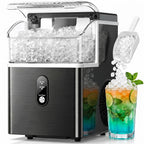 Nugget Ice Maker Countertop 35lbs per Day Portable Pebble Ice Machine for Home Kitchen Office Bar