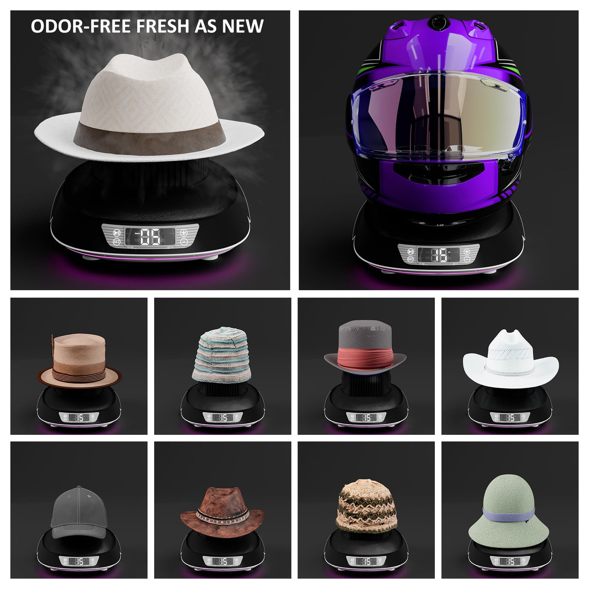 Hat Shaping and Steam Press Machine for Baseball Caps, Ozone Function