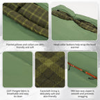 Double Sleeping Bag for Adults with Pillows for Couples and Family 2 Person Camping Hiking Outdoor