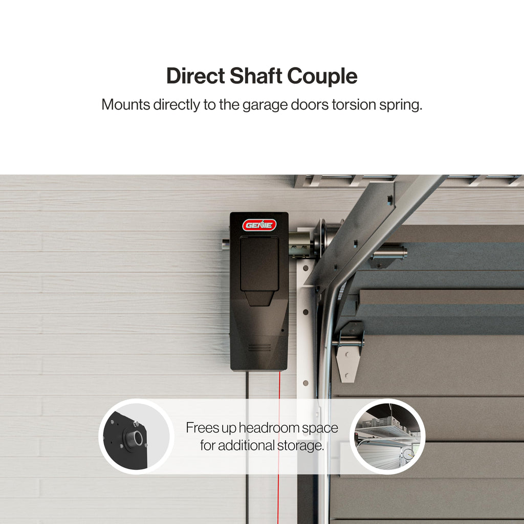 B6172H Wall Mount Smart Garage Door Opener with DC Motor Lifts up to 14ft High 850lbs Black