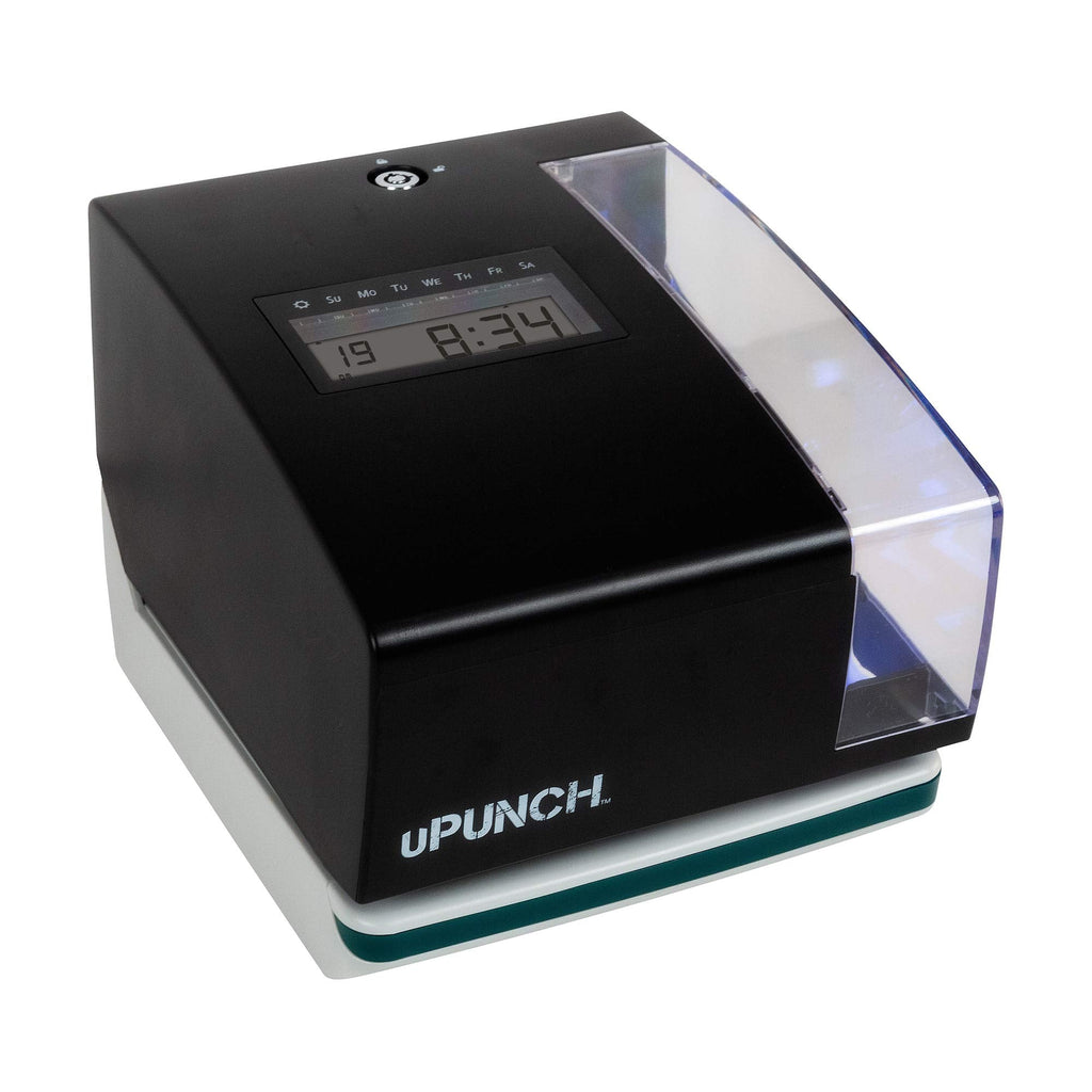 CR1000 Digital Time Clock Date Stamp Small Business Employee Time Tracking System 50 Time Cards Ribbon Keys