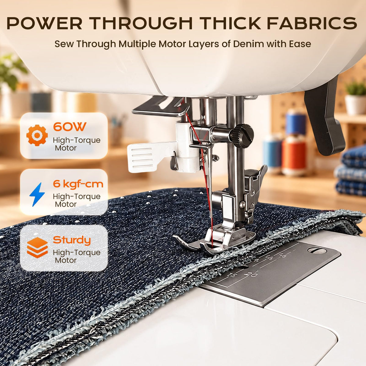 996P Mechanical Sewing Machine with 36 Built in Stitches for Beginners Household Daily Sewing