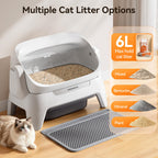 Extra large automatic cat litter box with infrared scanning and anti pinch safety protection