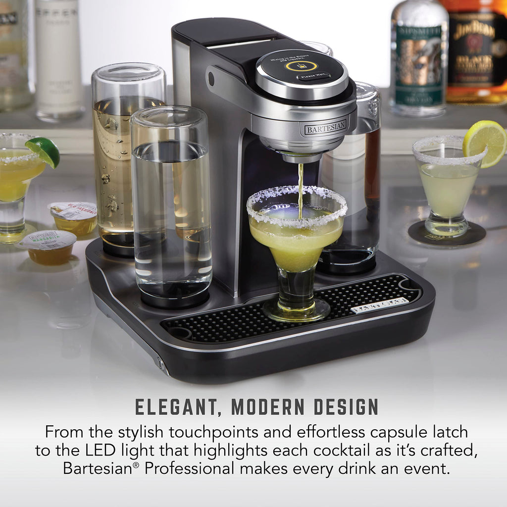 Professional cocktail machine cocktail maker with 5 premium glass bottles 55306 renewed home bar