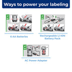 M210 Portable Label Printer Kit M210-KIT Yellow Black Compact Handheld Label Maker Solution