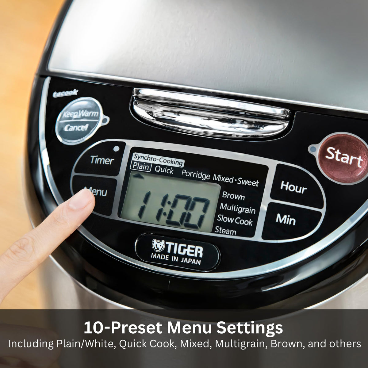 5.5 Cup Micom Rice Cooker and Warmer with Steamer Tray, JAX-T10U-K