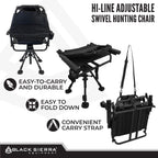 360 Silent Swivel Hunting Chair XL Padded Blind Seat 300 lb Capacity Comfortable Blind Chair