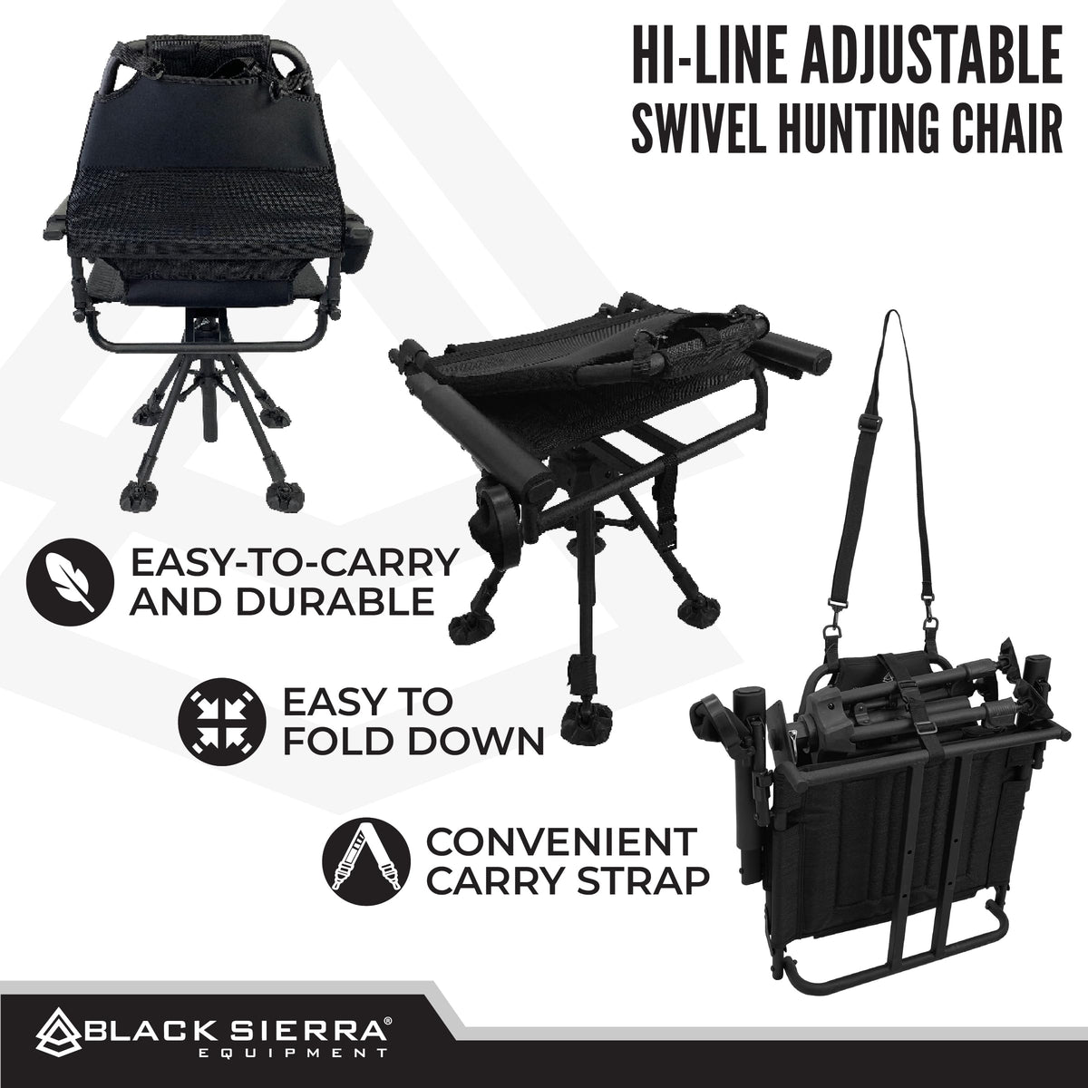 360 Silent Swivel Hunting Chair XL Padded Blind Seat 300 lb Capacity Comfortable Blind Chair