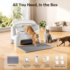 Extra large automatic cat litter box with infrared scanning and anti pinch safety protection