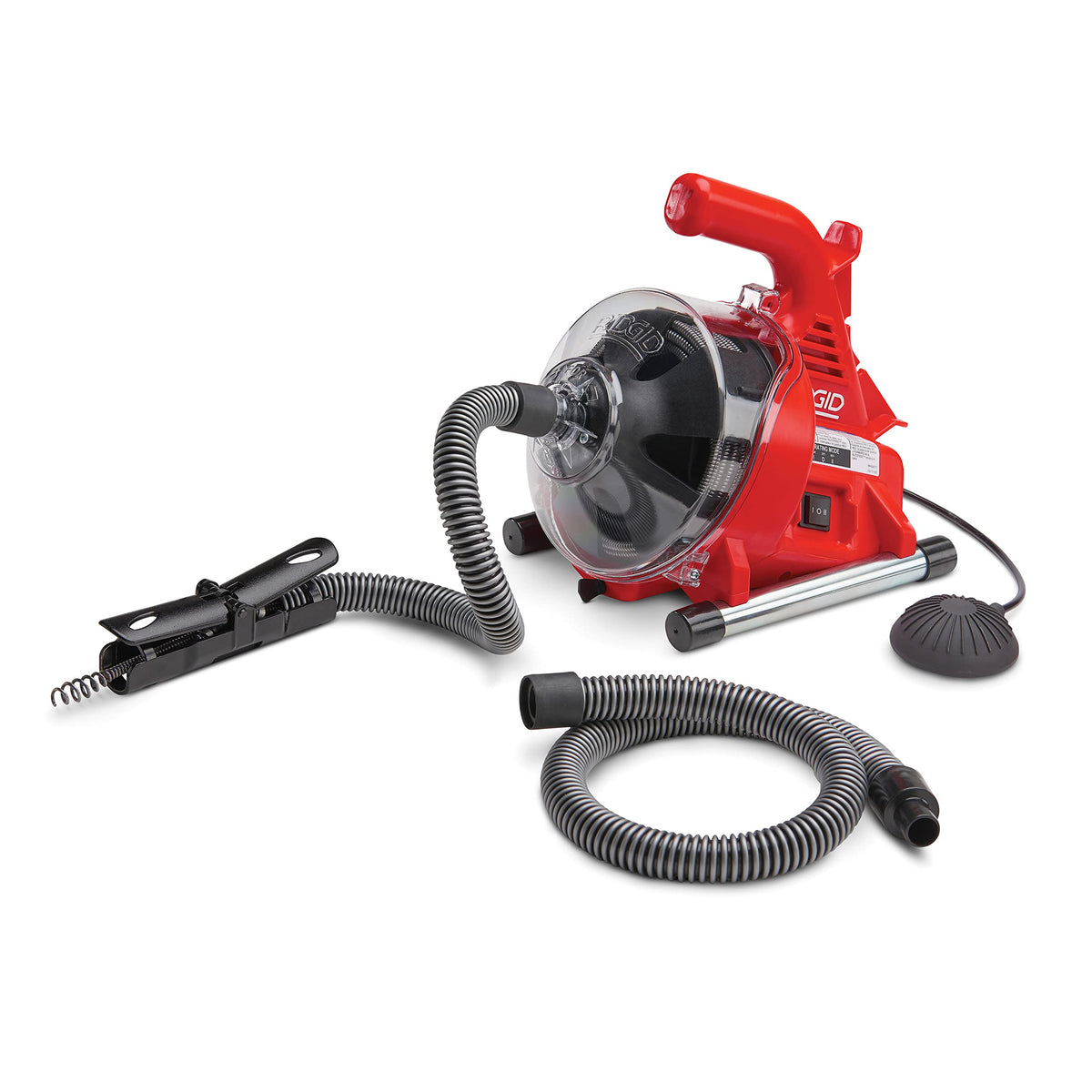 55808 PowerClear 120 Volt Drain Cleaner Kit Autofeed Inner Core Cable Guide Hose for Tubs Showers Sinks