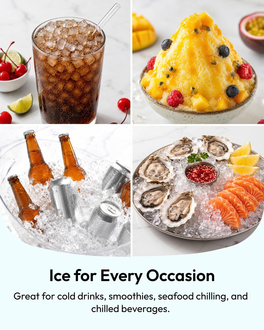 2026 Upgraded Countertop Nugget Ice Maker 35lbs Sonic Crushed Ice Machine for Home Kitchen