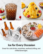 2026 Upgraded Countertop Nugget Ice Maker 35lbs Sonic Crushed Ice Machine for Home Kitchen