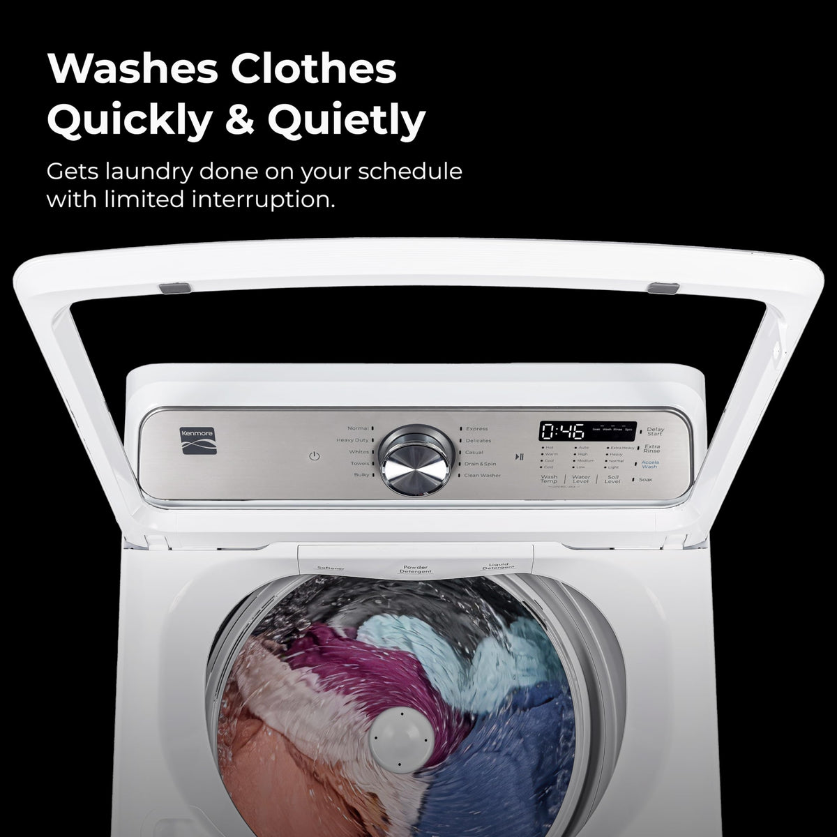 Top Load Washing Machine, 4.1 Cu Ft, Triple Action Agitator