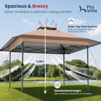 13x13 Pop Up Canopy Tent Instant Outdoor Easy One Push Portable Sun Shelter for Camping Patio