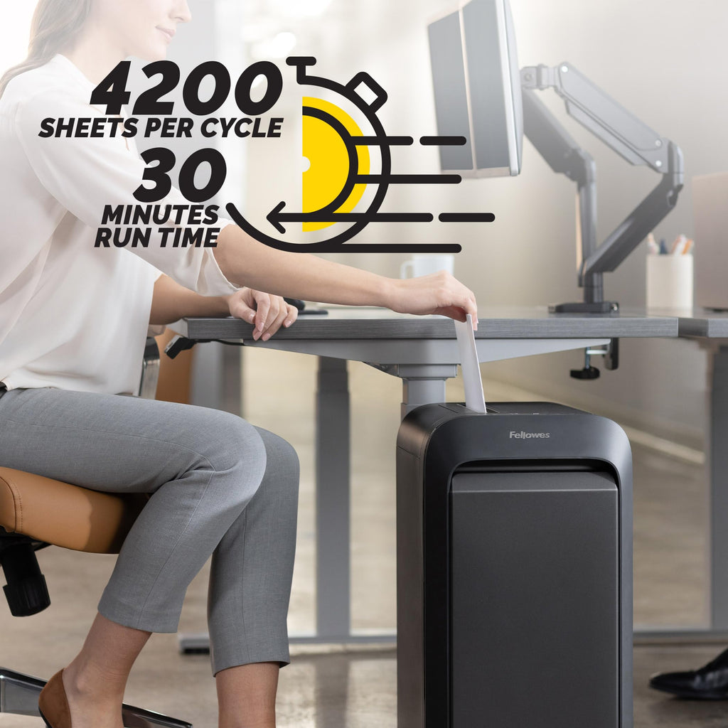 LX220 5015401 20 Sheet Manual Feed Capacity Micro Cut Shredder Black High Security Home Office Use
