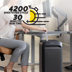 LX220 5015401 20 Sheet Manual Feed Capacity Micro Cut Shredder Black High Security Home Office Use