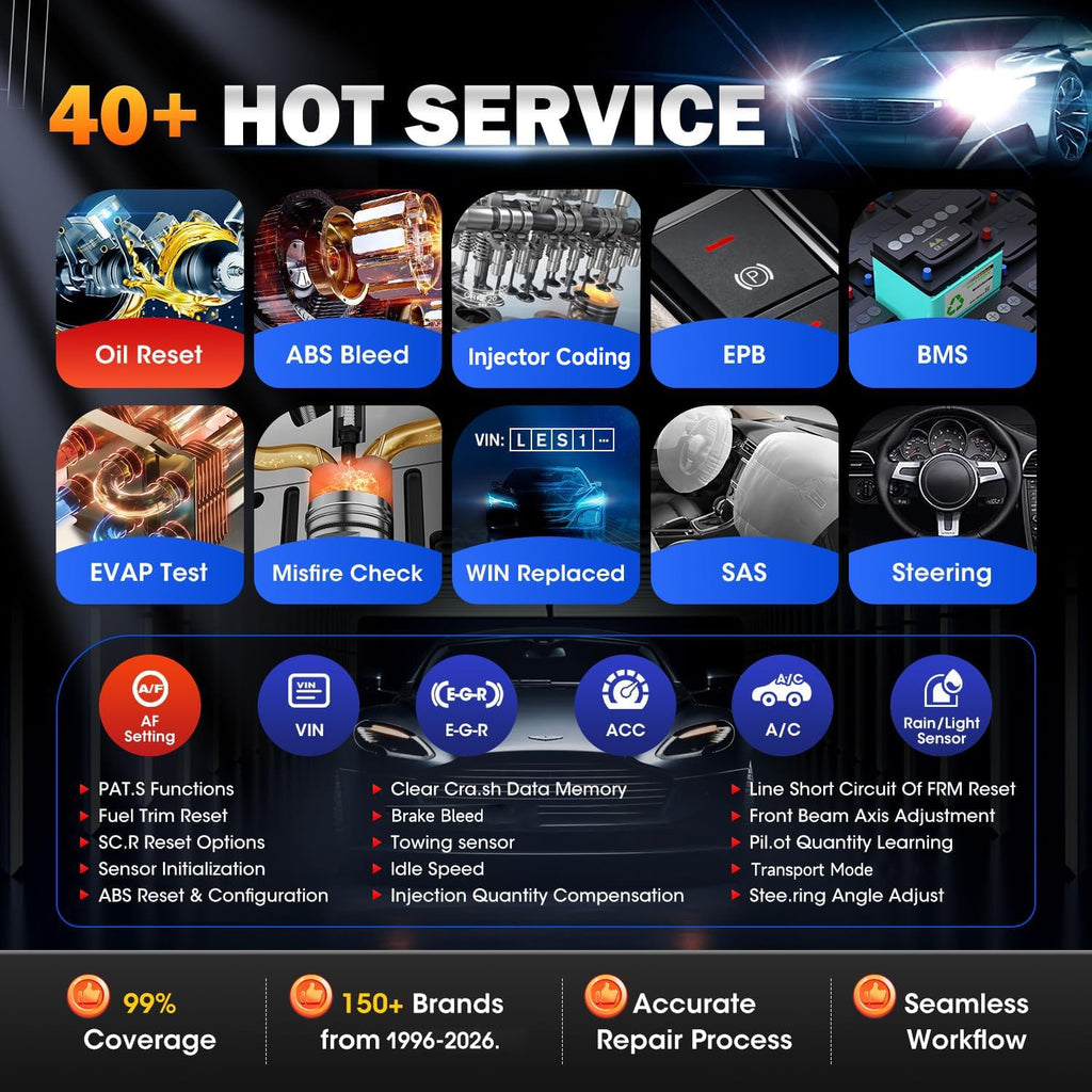 MaxiCOM MK900BT Bidirectional Diagnostic Scanner Tool with 40 Plus Service Functions CAN FD and DoIP