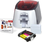 Badgy200 Plastic Card Printer with Badge Studio Plus ID Design Software Full Color Custom Tamper Proof Badges