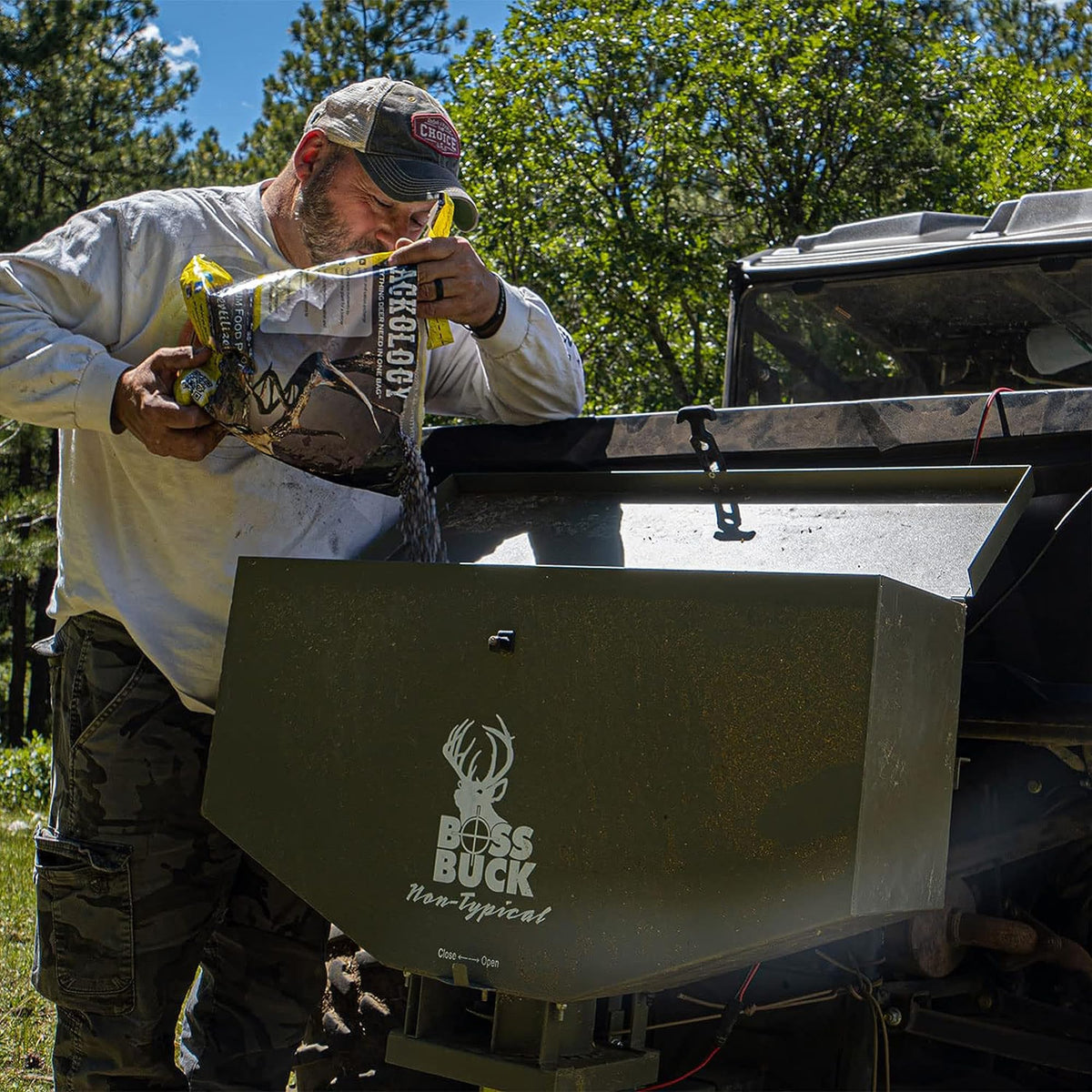 ATV Seeder Spreader with Wireless Remote Control 80 lb Capacity for Hunting Food Plots and Lawn and Garden
