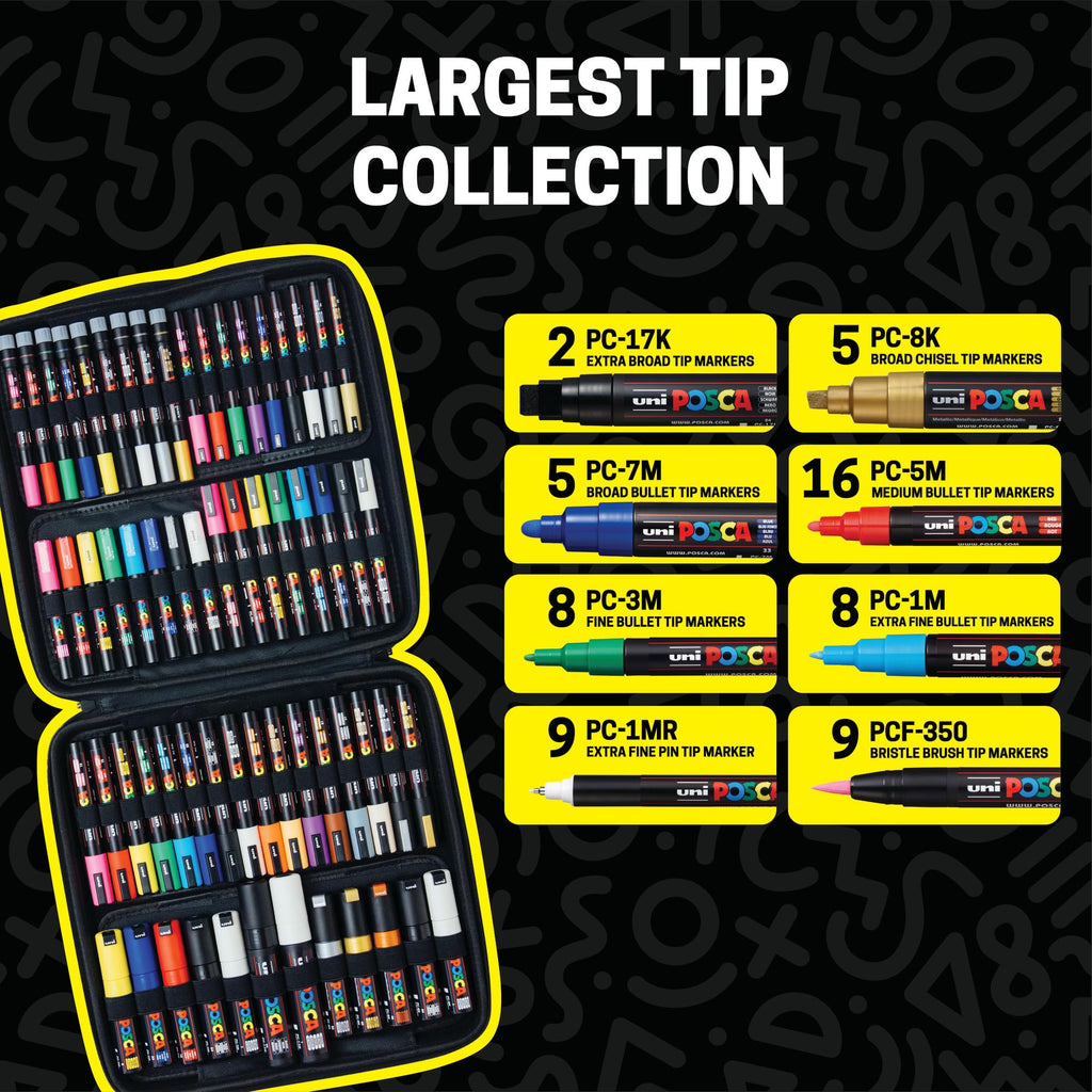 Acrylic Paint Markers 62 Set with Case for Kids and Adults Coloring Includes 350 1MR 1M 3M 5M 7M 8K 17K
