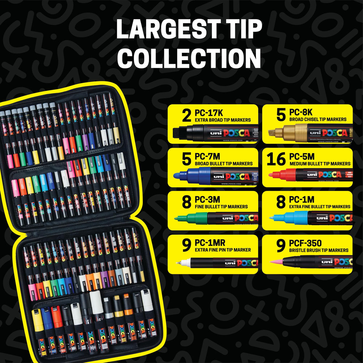 Acrylic Paint Markers 62 Set with Case for Kids and Adults Coloring Includes 350 1MR 1M 3M 5M 7M 8K 17K