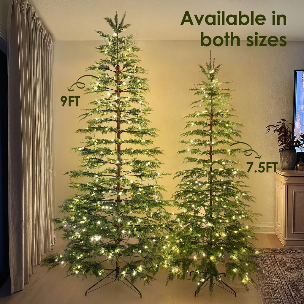 7.5 ft prelit twinkle Christmas cypress tree artificial indoor holiday decoration with lights