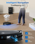 T50 PRO Omni Robot Vacuum and Mop 3.19in 15000Pa ZeroTangle 2.0 TruEdge AIVI 3D Auto Wash Dry Self Empty