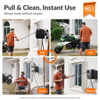65 FT Retractable Wall Mount Pressure Washer G20B Heavy Duty Hose Reel System for Outdoor Cleaning