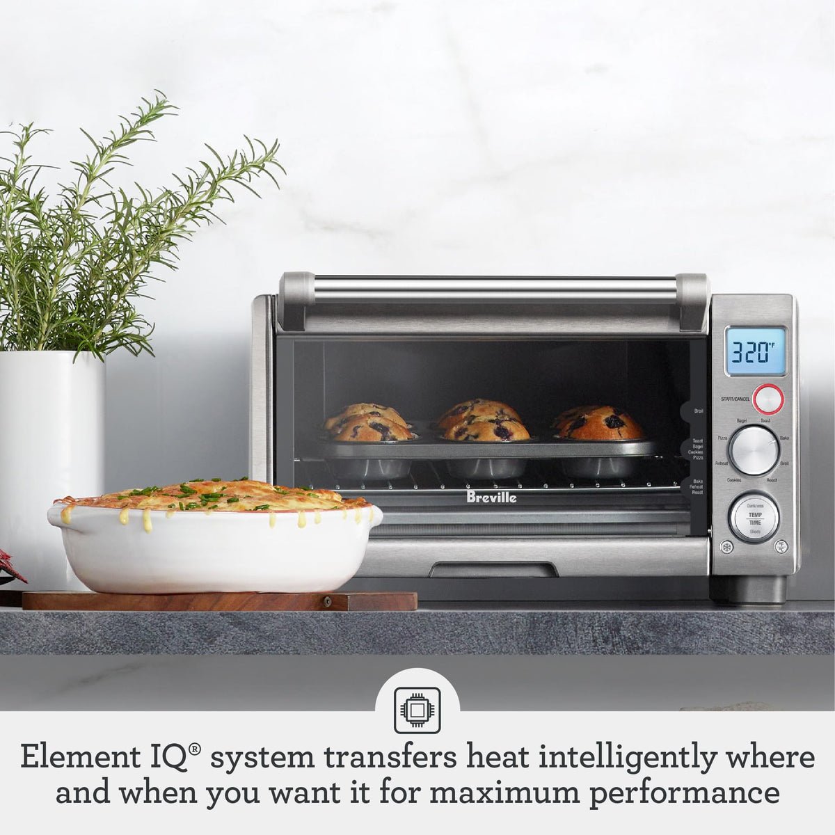 Compact Countertop Toaster Oven, Brushed Stainless Steel, BOV650XL
