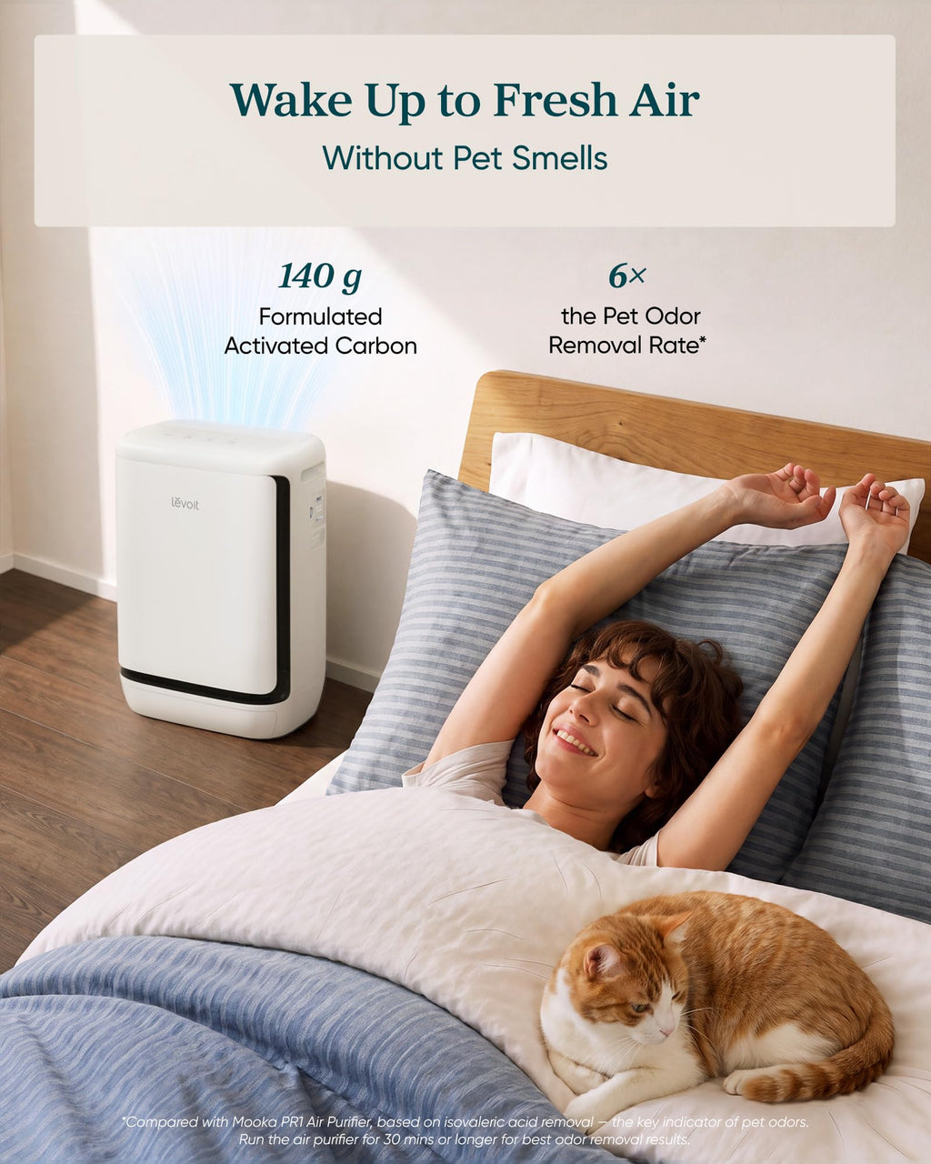 Smart pet air purifier for home pets large room Vital Pet Pro white air cleaner with odor control