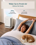 Smart pet air purifier for home pets large room Vital Pet Pro white air cleaner with odor control