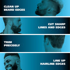 Pro Series High Visibility Cordless USB Skeleton Style Beard Trimmer for Men Rechargeable Grooming Tool