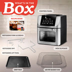 Air Fryer 14 Qt Rotisserie Oven with Window Stainless Steel Large Capacity for Family Meals